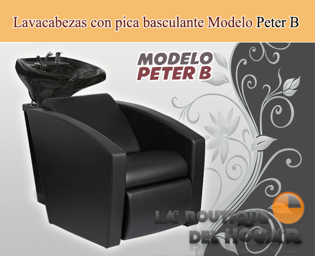 Lavacabezas con pica blanca y respaldo ergonómico Modelo Peter B
