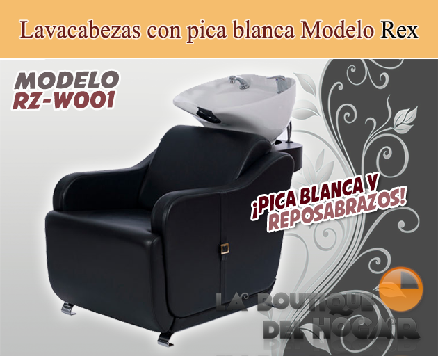 Lavacabezas Gama Alta con pica blanca Rex Modelo RZ-W001