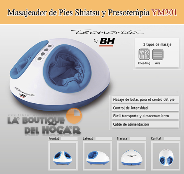 Masajeador de Pies Shiatsu y Presoterápia BH Feet Care Modelo YM301