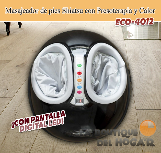 Masajeador de pies con Presoterapìa, Shiatsu y Termoterapia