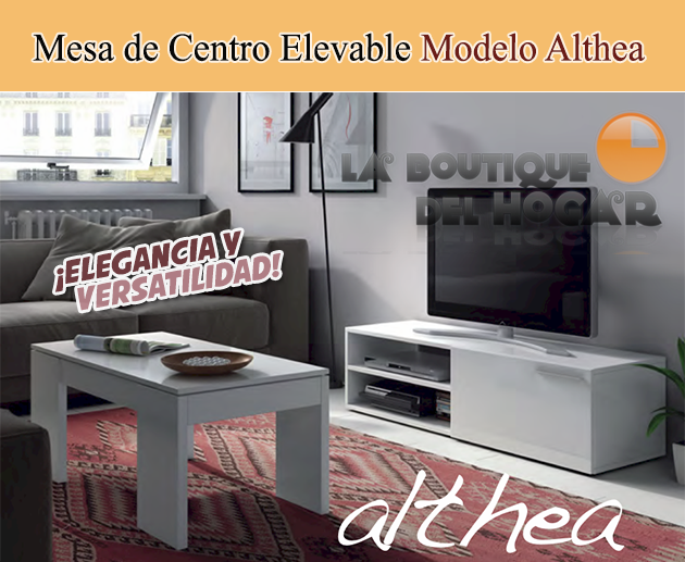 Mesa de Centro elevable con revistero para comedor Modelo Kendra