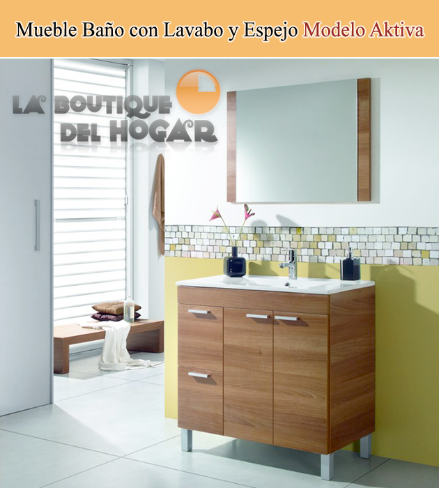 Mueble de Baño con Lavabo y Espejo Modelo Aktiva