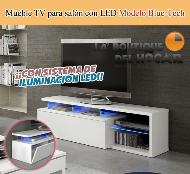 Mueble TV para salón comedor Modelo Blue-Tech