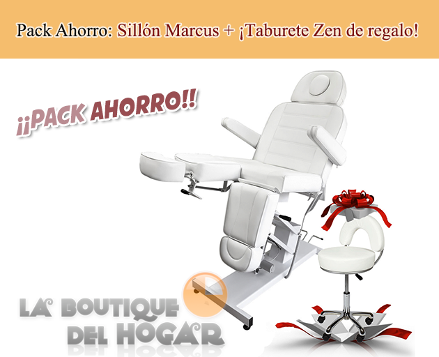 Pack pedicura: Sillón de podología eléctrico de 3 cuerpos Modelo Marcus + ¡Taburete Zen de regalo!