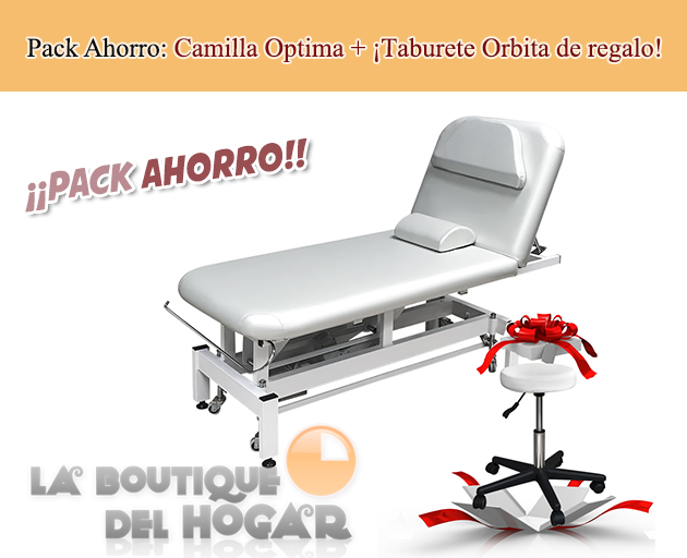 Camilla de masaje eléctrica de 2 cuerpos con 1 motor Óptima + ¡Taburete Órbita de regalo!