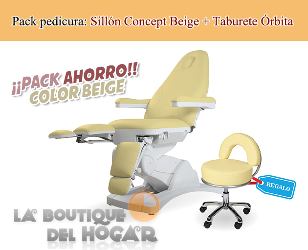 Pack pedicura: Sillón podología Concept + Taburete ergonómico
