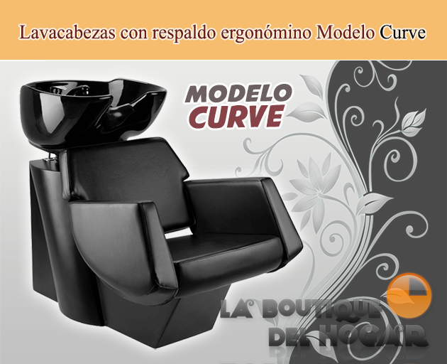 Lavacabezas con pica negra Modelo Curve Stil Negro