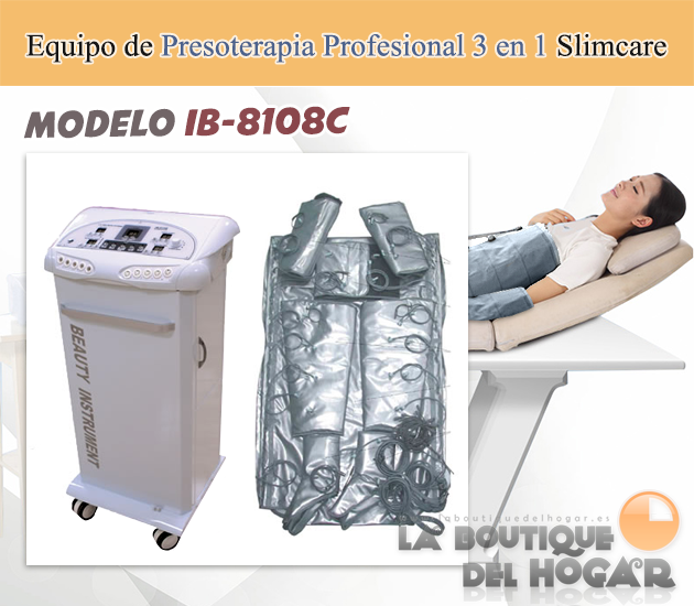 Equipo de Presoterapia Profesional + Electroestimulación + Sauna Slimcare 3 en 1