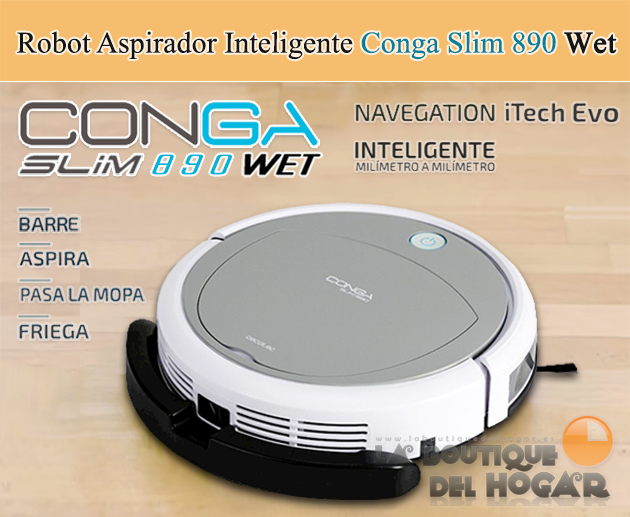 encabezado robot aspirador inteligente conga conga slim 890 wet