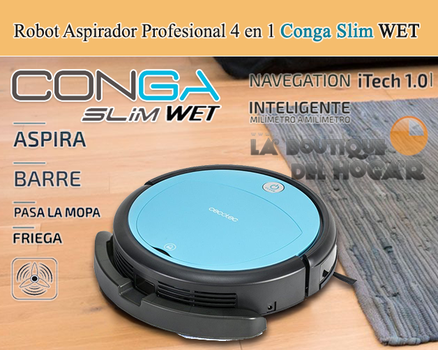 encabezado robot aspirador inteligente conga slim wet