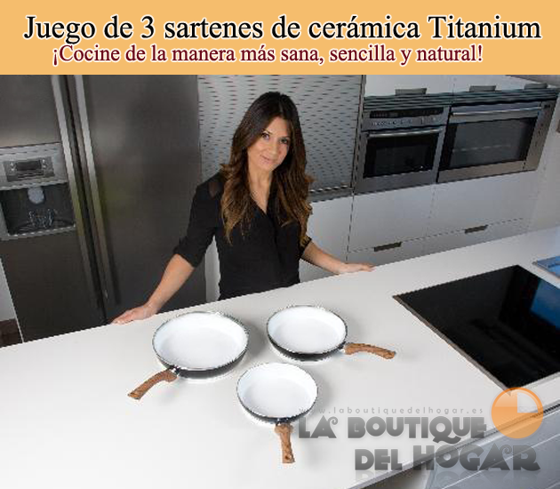 Juego de 3 sartenes de cerámica