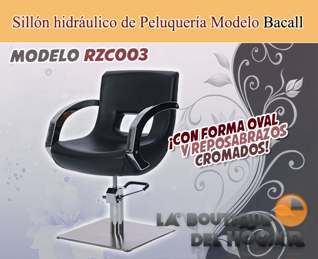 Sillón hidráulico de Peluquería con diseño oval Bacall Modelo RZC003