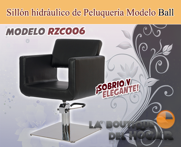 Sillón hidráulico de Peluquería de linea cuadrada Ball Modelo RZC006
