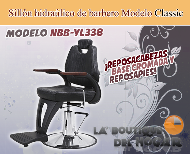 Sillón de barbero hidráulico Modelo Classic