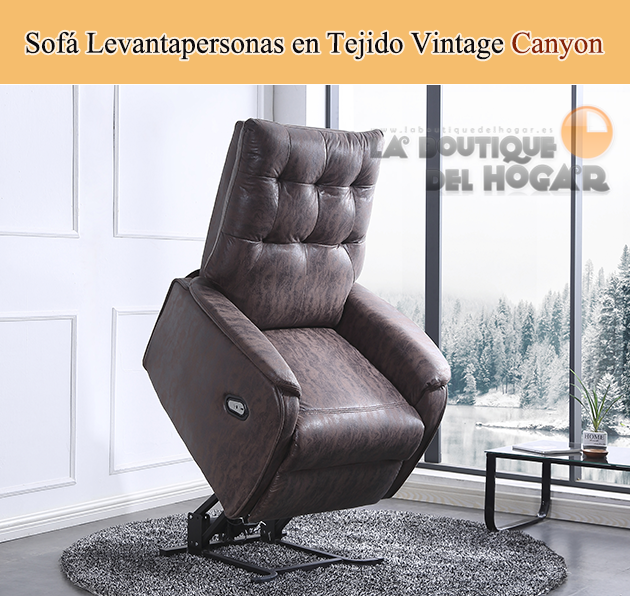 Sillón Relax Levantapersonas en Tela Modelo Canyon