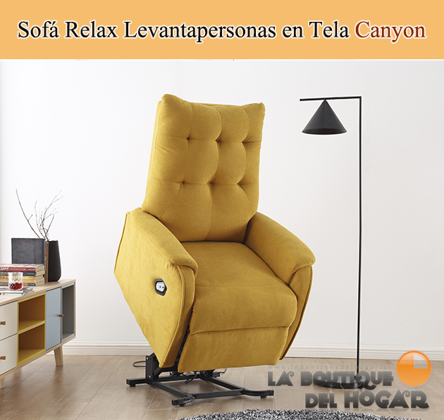 Sillón Relax Levantapersonas en Tela Modelo Canyon