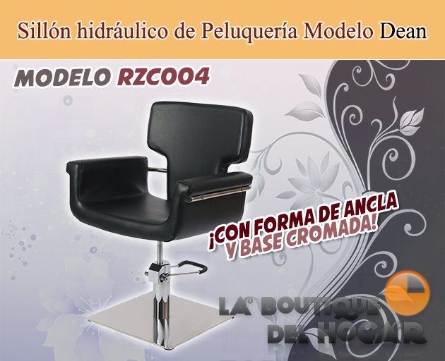 Sillón hidráulico de Peluquería con forma de ancla Dean Modelo RZC004