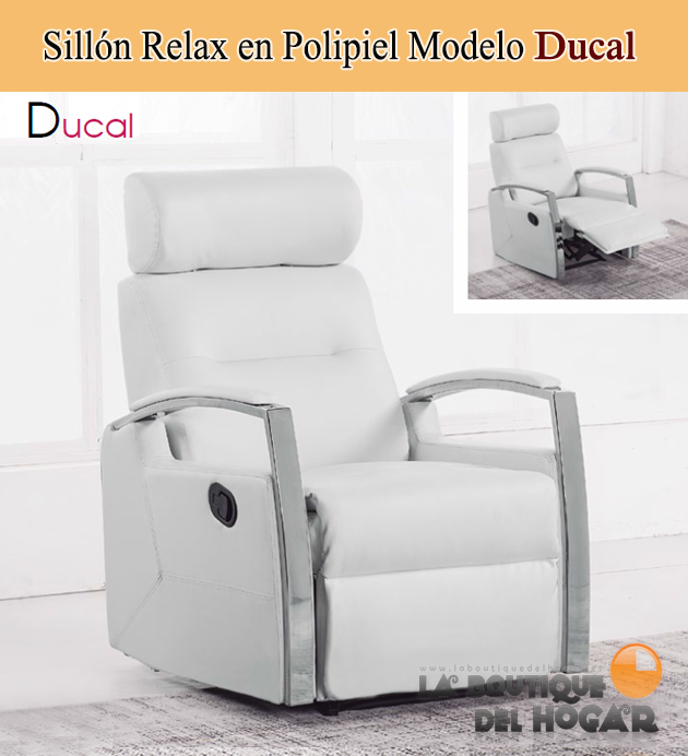 Sillón Relax en Polipiel Modelo Ducal