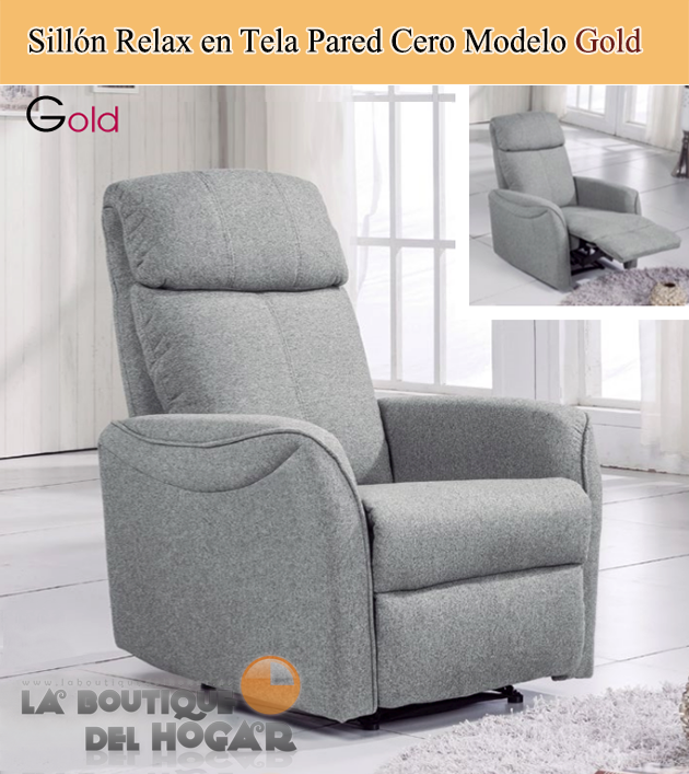 Sillón Relax en Tela Modelo Gold Elegance