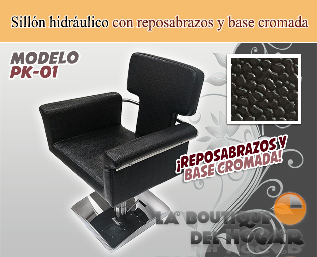 Sillón hidráulico de peluquería con reposabrazos Nico Modelo PK-01