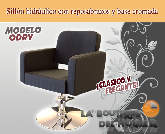 Sillón hidráulico con reposabrazos clásico Modelo ODRY