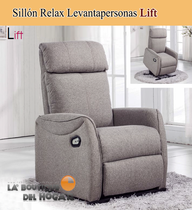 Sillón Relax Levantapersonas en Tela Modelo Lift Elegance