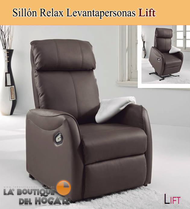 Sillón Relax Levantapersonas en Polipiel Modelo Lift