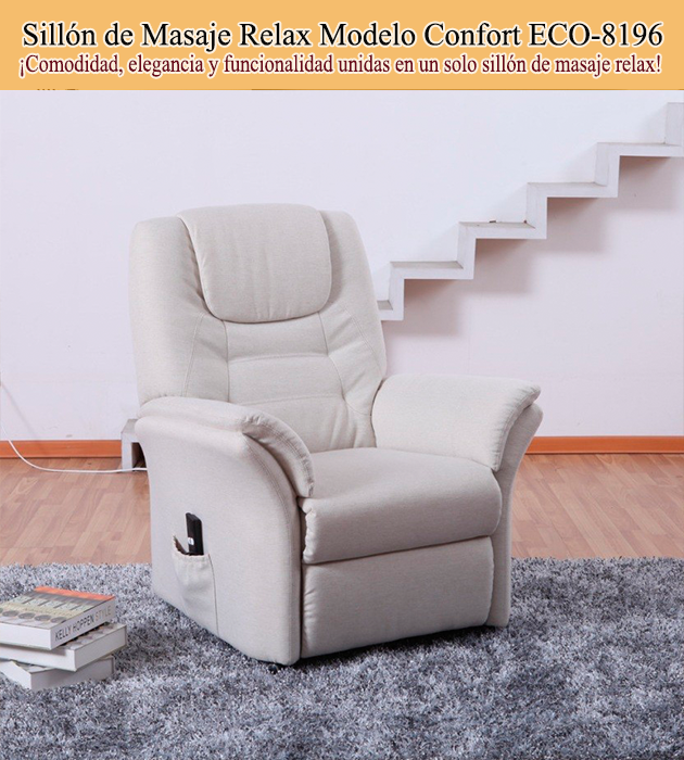 Sillón de Masaje Relax con vibracion y Calor Lumbar Confort ECO-8196