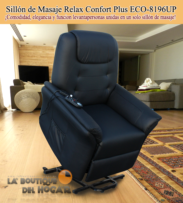 Sillón de Masaje Relax con vibracion y Calor Lumbar Confort Plus ECO-8196UP