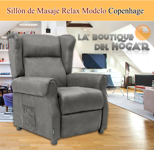 Sillón de Masaje Relax Modelo Copenhague con reclinación PushBack