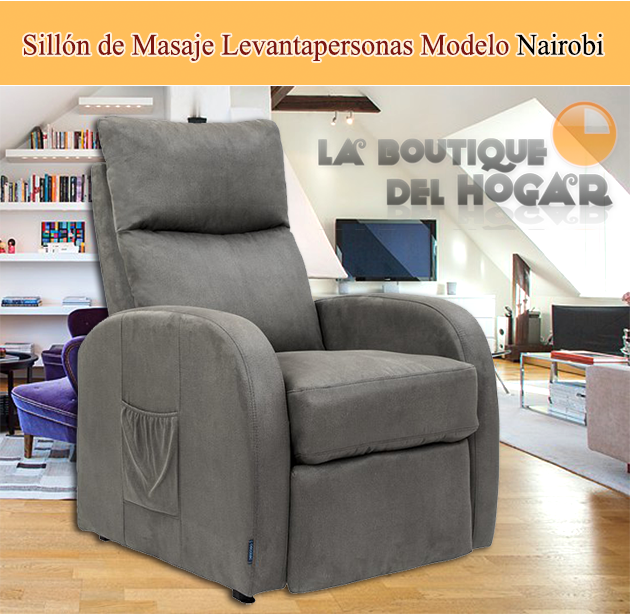 Sillón de Masaje Relax Levantapersonas en Tela Modelo Nairobi
