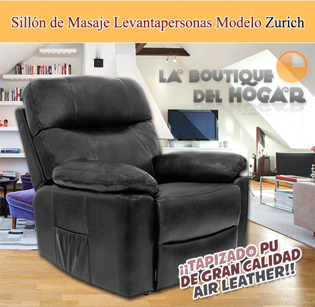 Sillón de Masaje Relax Levantapersonas Modelo Zurich