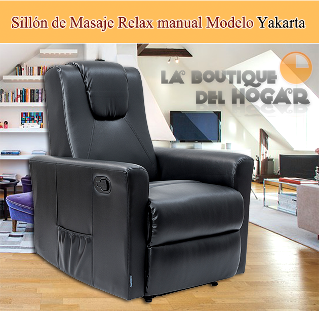 Sillón de Masaje Relax Modelo Yakarta con reclinación manual