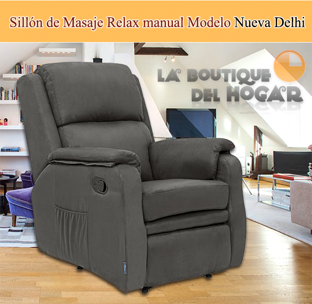 Sillón de Masaje Relax Modelo Nueva Delhi con reclinación manual