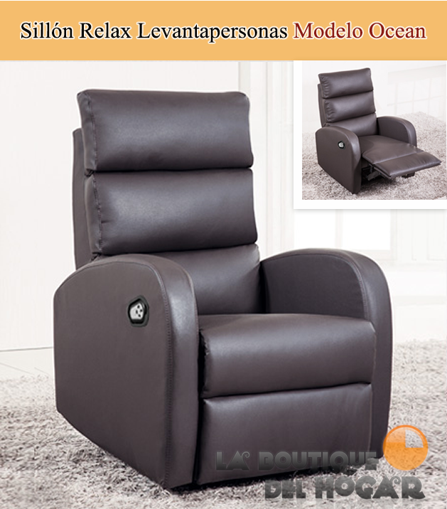 Sillón Relax Levantapersonas Modelo Ocean - Color Chocolate