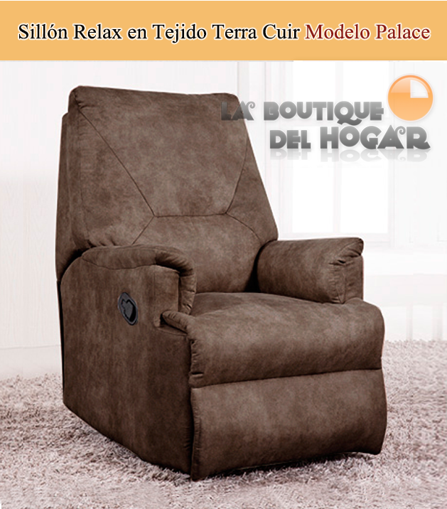 Sillón Relax Pared Cero Grados Modelo Palace en Tejido Terra Cuir