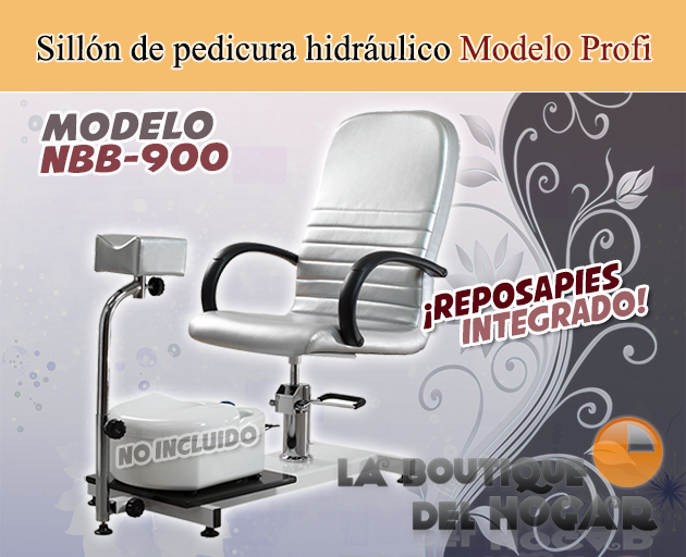 Sillón de pedicura hidráulico con reposapies Modelo Profi
