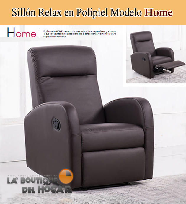 Sillón Relax en Polipiel Modelo Home