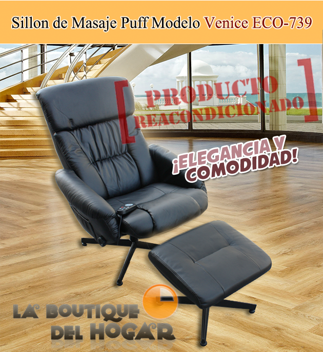 Sillon de Masaje Puff Modelo Venice ECO-739 - REACONDICIONADO