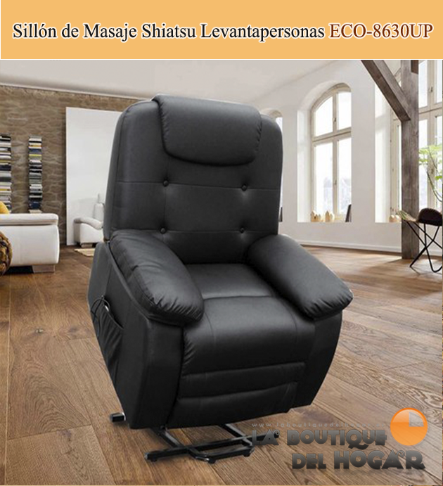 Sillón de Masaje Shiatsu Levantapersonas con Masaje Shiatsu modelo ECO-8630UP