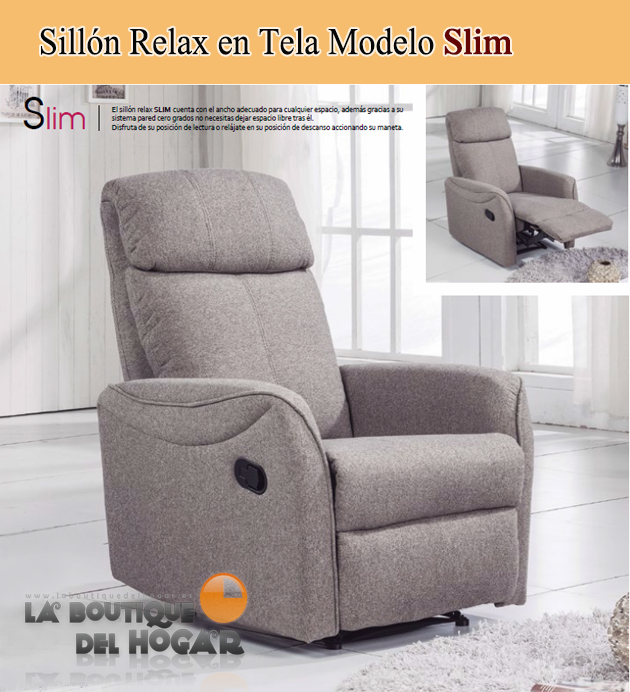 Sillón Relax en Tela Modelo Slim Elegance