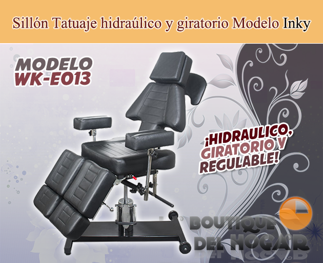 Sillon Tatuaje hidráulico giratorio Inky Modelo WK-E013