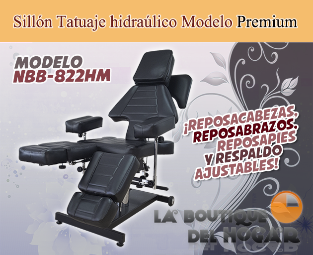 Sillón tatuaje hidráulico Modelo Premium