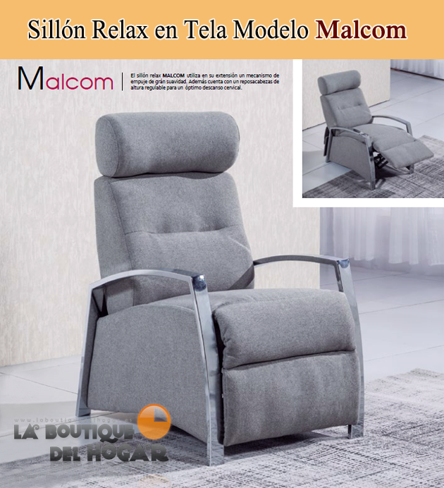 Sillón Relax en Tela Modelo Malcom Elegance