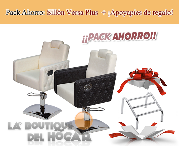 Sillon de peluquería hidraulico Versa Plus Modelo PK-02 + ¡Apoyapies de regalo!