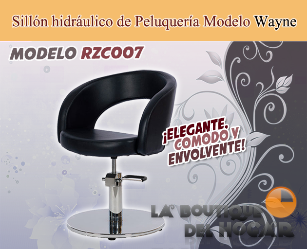 Sillón hidráulico de Peluquería con diseño envolvente Wayne Modelo RZC007
