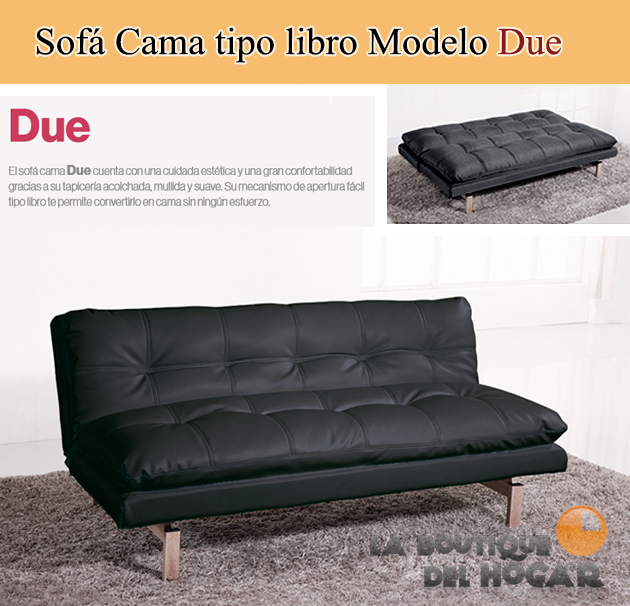 Sofá Cama Modelo Due con Sistema de apertura tipo libro