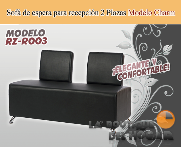 Sofá de espera de dos plazas para recepción Charm Modelo RZ-R003