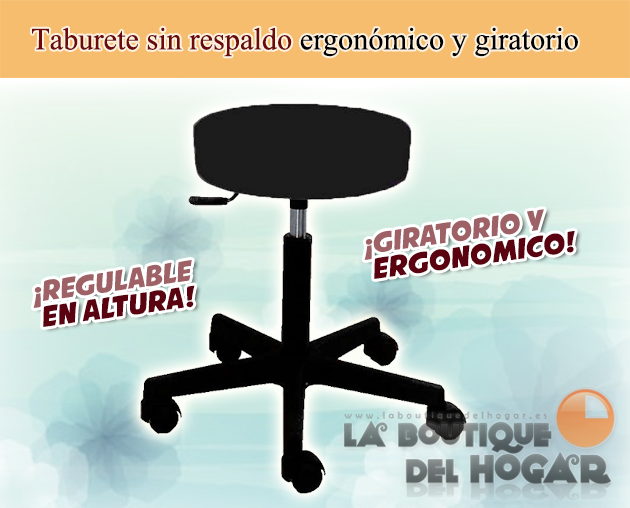 Taburete sin respaldo regulable en altura