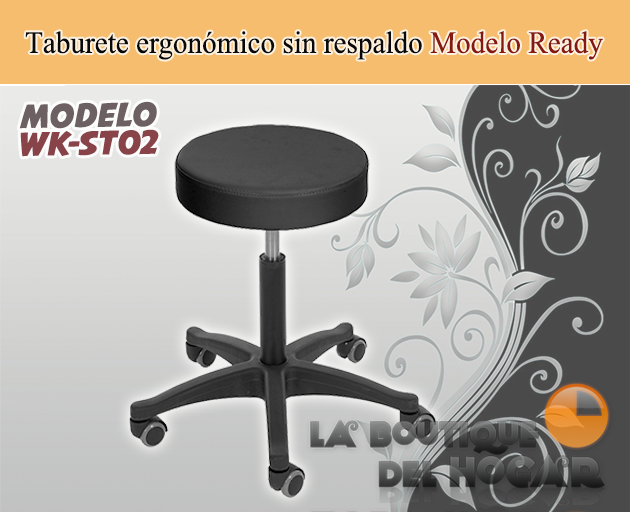 Taburete sin respaldo regulable en altura